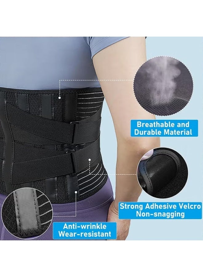 EETU Lumbar Support Belt For Women Men,Adjustable Lower Waist Support Belt Brace Pain Relief With 6 Stays,Upgraded Bracepost Back Brace For Heavy Lifting Herniated Disc,Sciatica,Scoliosis-XL 93-110CM - Image 4